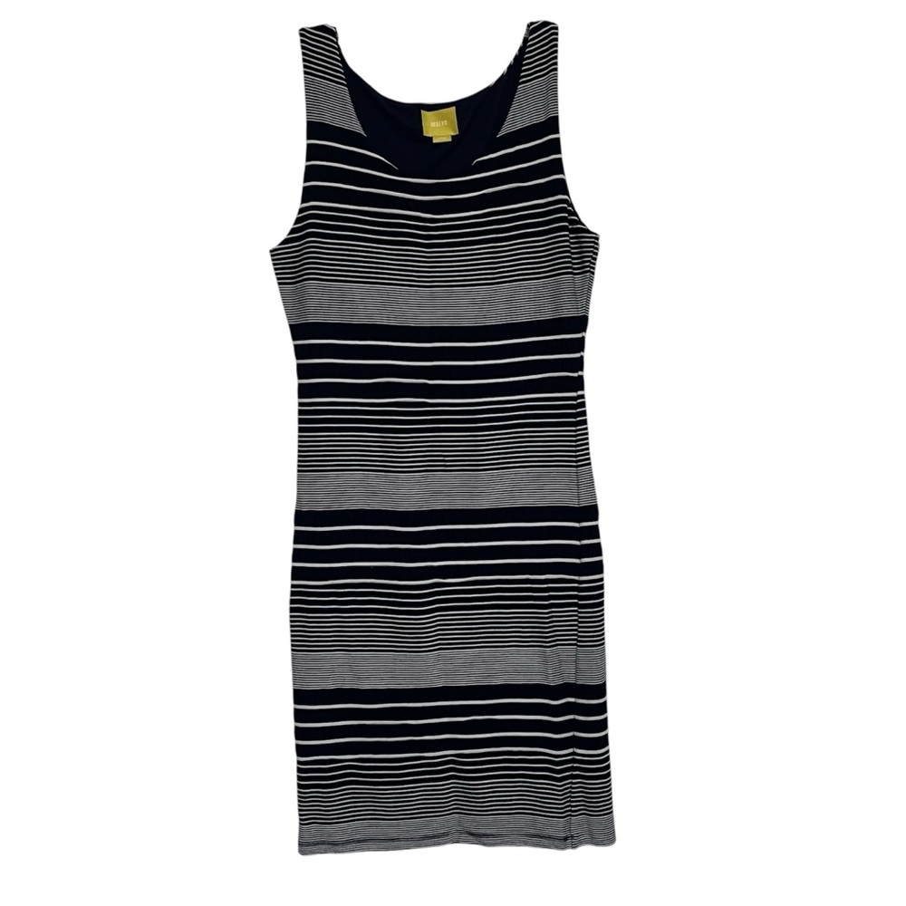 Maeve size Large women’s sleeveless navy and white dress